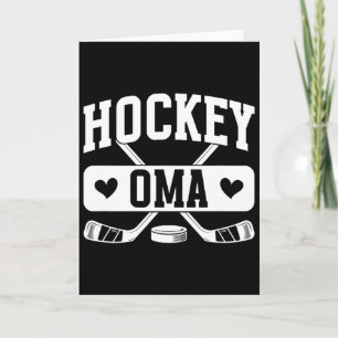 Hockey Oma Grandma Oma Of A Hockey Player Oma Card