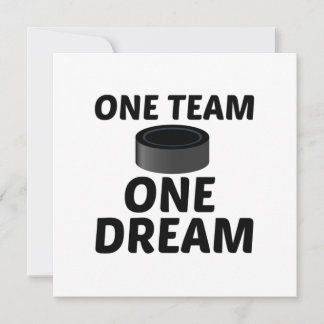 HOCKEY ONE TEAM ONE DREAM THANK YOU CARD