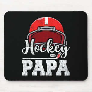 Hockey Papa Hockey Player Game Day Father's Day  Mouse Pad