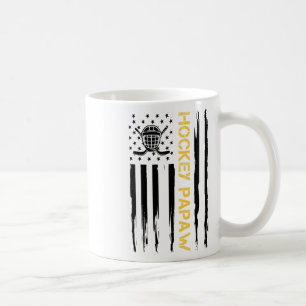Hockey Papaw Hockey Player Usa Flag Coffee Mug