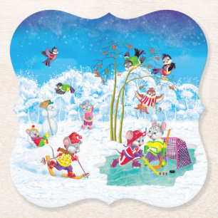 hockey paper coaster