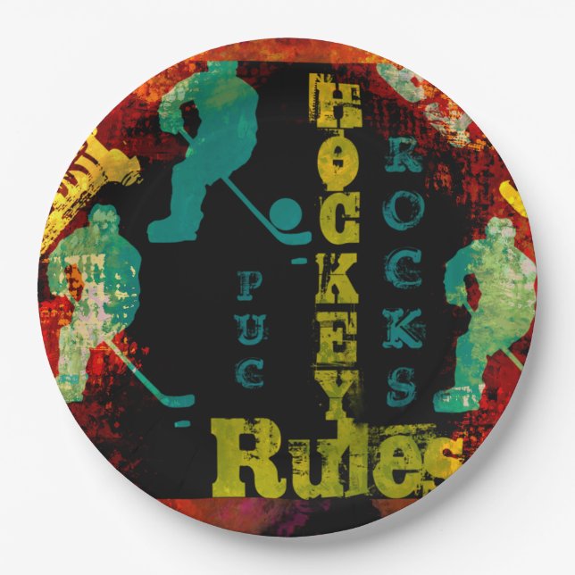 HOCKEY        PAPER PLATE (Front)