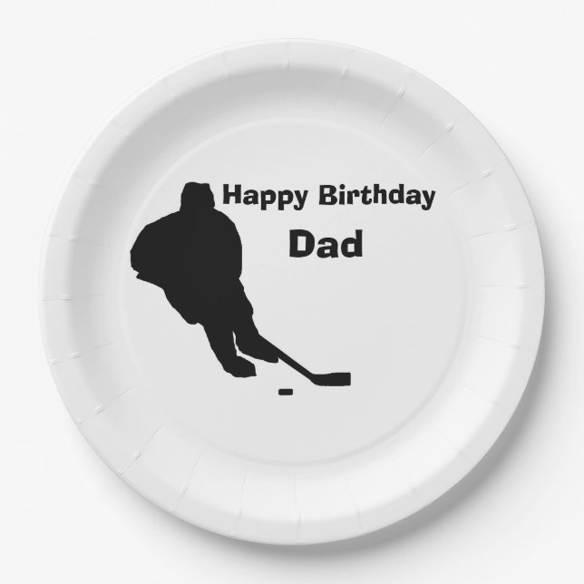 "Hockey" Paper Plates (Front)