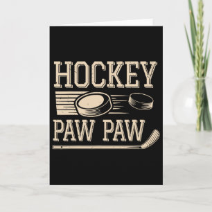 Hockey Paw Paw - Hockey Player Retro Vintage  Card