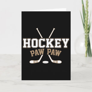 Hockey Paw Paw Vintage Hockey Lover Card