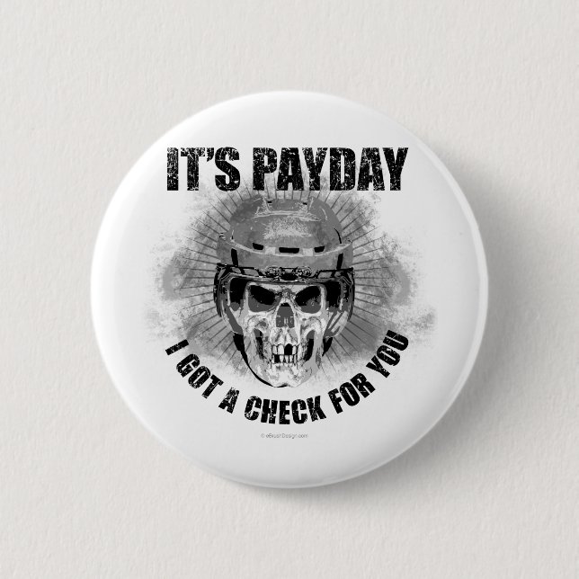 Hockey Payday 6 Cm Round Badge (Front)