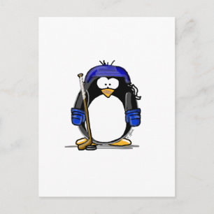 Hockey Penguin Postcard