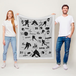 HOCKEY Personalized Blanket