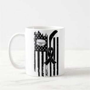 Hockey Pink Ribbon Breast Cancer Awareness Sport L Coffee Mug