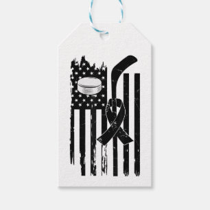 Hockey Pink Ribbon Breast Cancer Awareness Sport L Gift Tags