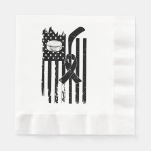 Hockey Pink Ribbon Breast Cancer Awareness Sport L Napkin
