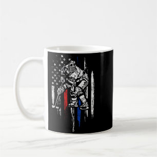 Hockey Player Aamerican Flag Patriotic Usa 4th Of Coffee Mug