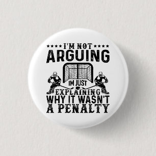 Hockey Player Arguing Gift Funny Hockey 3 Cm Round Badge