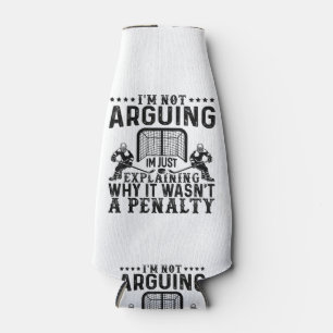 Hockey Player Arguing Gift Funny Hockey Bottle Cooler