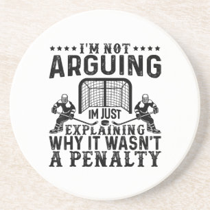 Hockey Player Arguing Gift Funny Hockey Coaster