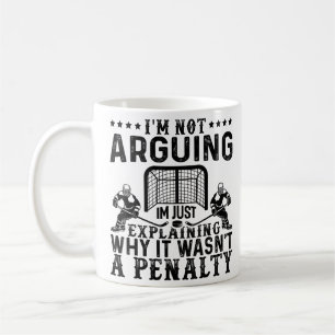Hockey Player Arguing Gift Funny Hockey Coffee Mug