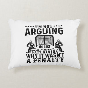 Hockey Player Arguing Gift Funny Hockey Decorative Cushion