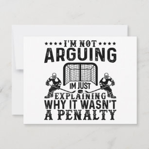 Hockey Player Arguing Gift Funny Hockey Holiday Card