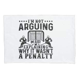 Hockey Player Arguing Gift Funny Hockey Pillowcase