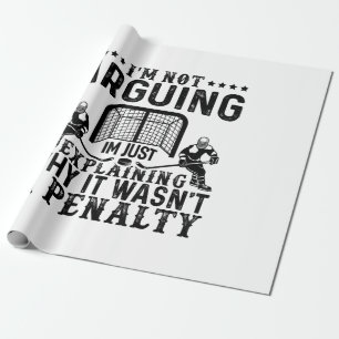 Hockey Player Arguing Gift Funny Hockey Wrapping Paper