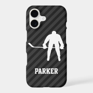 Hockey Player; Black & Dark Grey Stripes