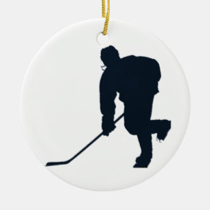 Hockey Player Ceramic Tree Decoration