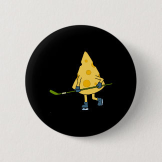 Hockey Player Cute Cheese Hobby Sports Performance 6 Cm Round Badge