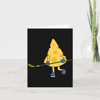 Hockey Player Cute Cheese Hobby Sports Performance Card