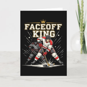 Hockey Player Faceoff King Hockey Centre Card