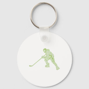 Hockey Player Fans Youth Ice Hockey Lover Women Ki Key Ring