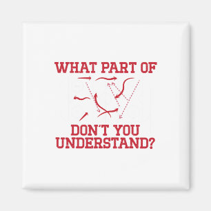 Hockey Player Funny Rink Diagram Youth Ice Hockey Magnet