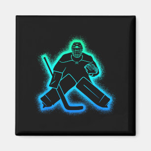 Hockey Player Goalkeeper Kids Men Boys Ice Hockey Magnet