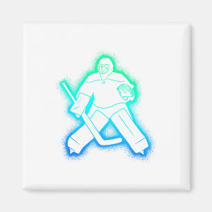 Hockey Player Goalkeeper Men Boys Ice Hockey Goali Magnet