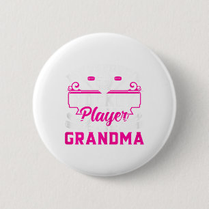 Hockey Player Grandma Funny Ice Hockey Grandma Mot 6 Cm Round Badge