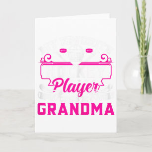 Hockey Player Grandma Funny Ice Hockey Grandma Mot Card