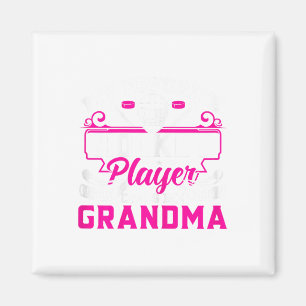 Hockey Player Grandma Funny Ice Hockey Grandma Mot Magnet