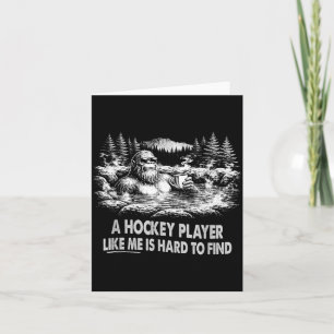 Hockey Player Hard To Find Funny Bigfoot W Coffee Card