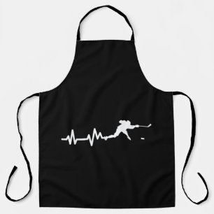 Hockey Player Heartbeat Ice Hockey Apron