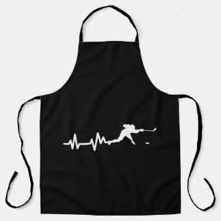 Hockey Player Heartbeat Ice Hockey Apron