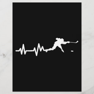 Hockey Player Heartbeat Ice Hockey Custom Letterhead