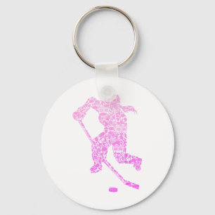 Hockey Player Ice Hockey Youth Girls Women Kids Key Ring