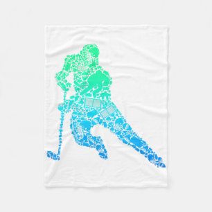 Hockey Player Ice Hockey Youth Men Kids Boys Fleece Blanket