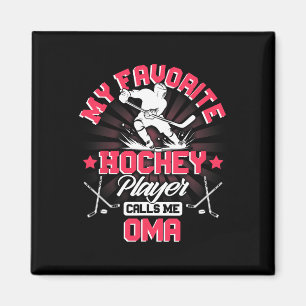 Hockey Player Ice My Favorite Hockey Player Calls Magnet