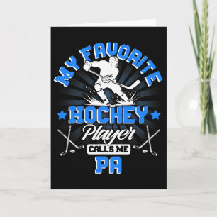Hockey Player Ice My Favourite Hockey Player Calls Card