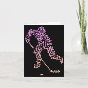 Hockey Player Icon Hockey Player Gear _ Girls Ice Card