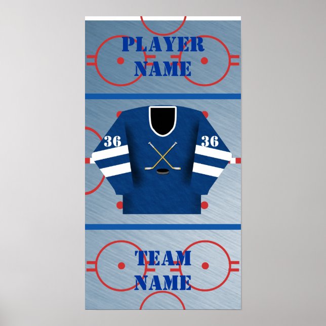 Hockey Player Jersey Poster (Front)