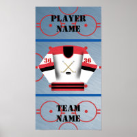 Hockey Player Jersey Poster