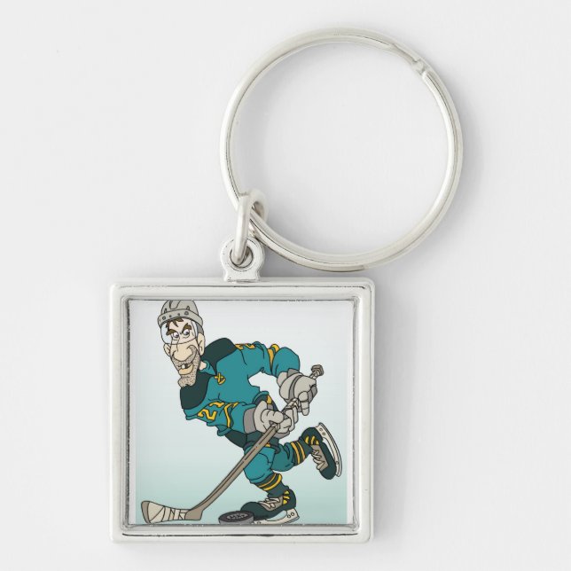 Hockey Player Key Ring (Front)