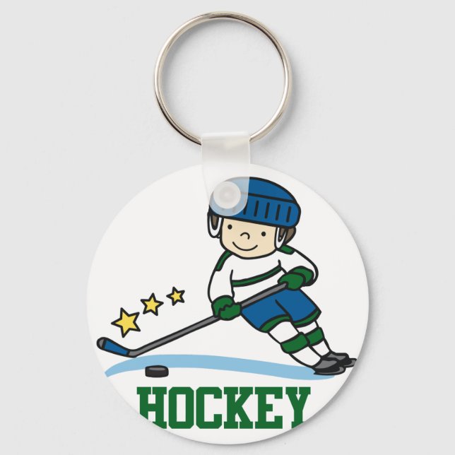 Hockey Player Key Ring (Front)