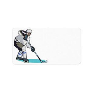 Hockey Player Label